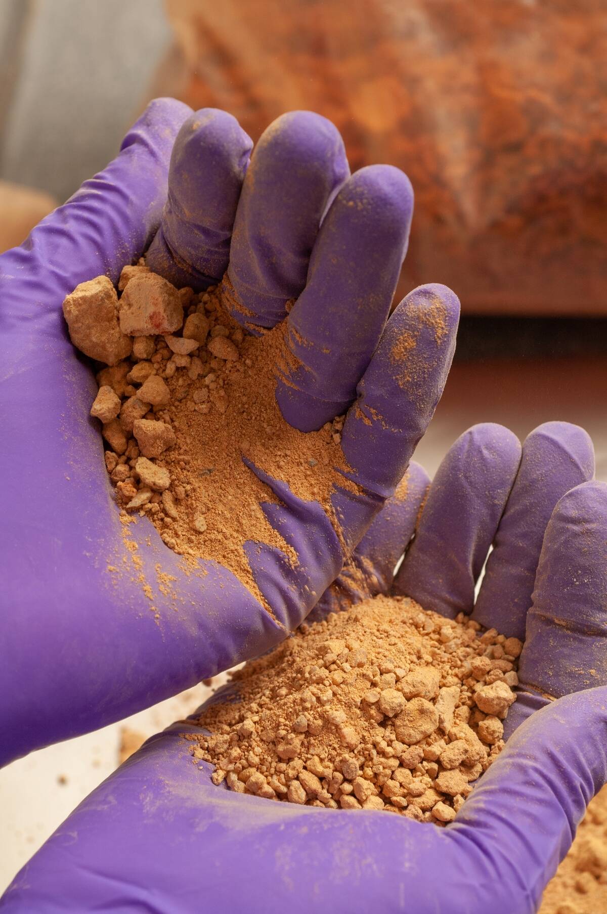 Hands Holding Sediment