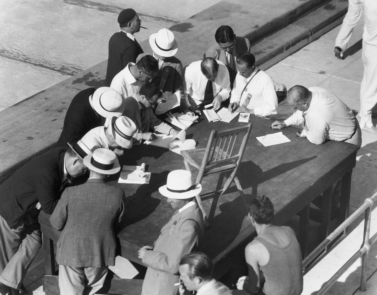 Judges And Officials Swimming Event - 1932 Olympics