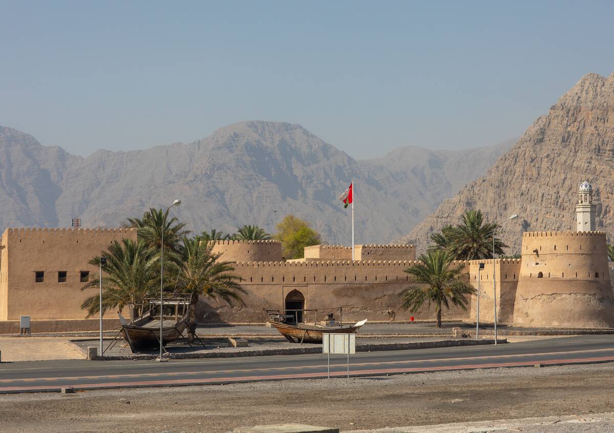 Khasab castle, Musandam Governorate, Khasab, Oman...