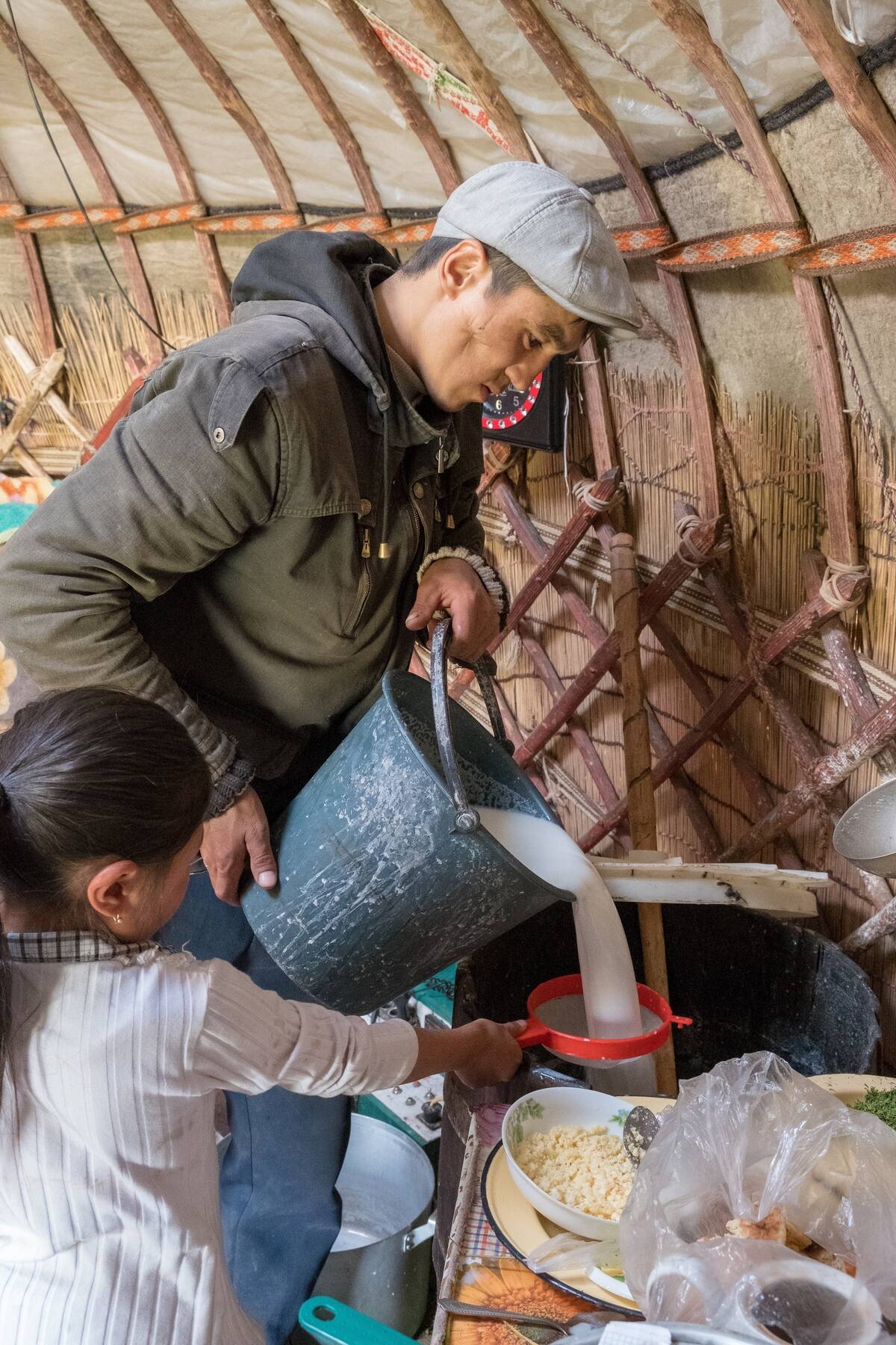 Kyrgyzstan. Naryn region. Kochkor district. Kumis manufacturing