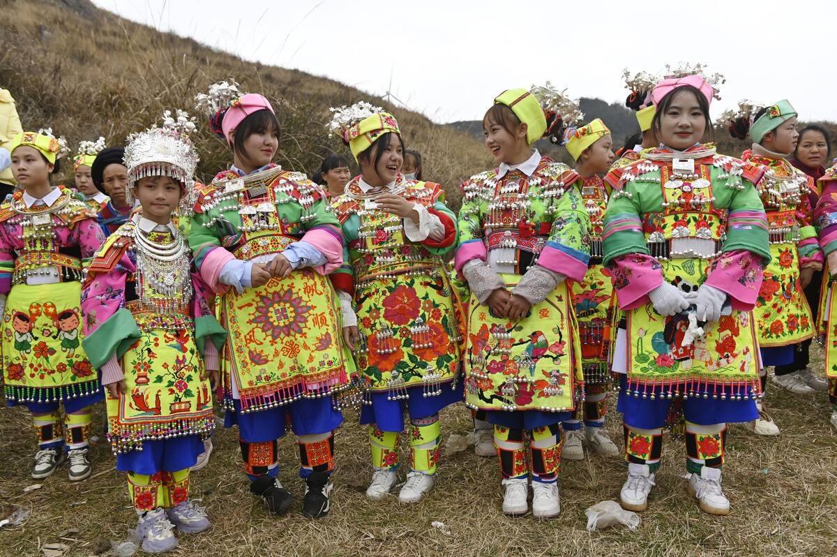 Miao People Participate In 'Tiaoyue' In Guizhou