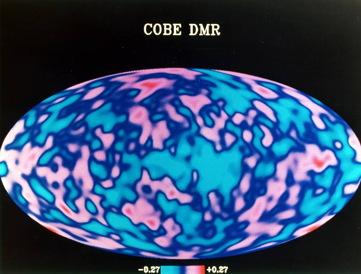 Microwave map of whole sky, c1990s.