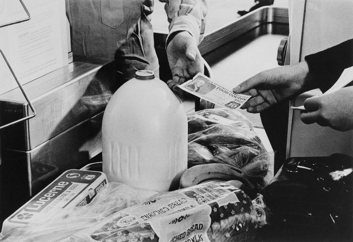 Person Making a Purchase with Food Stamps