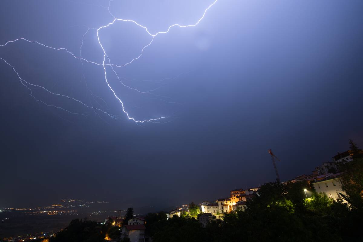 Rainstorm In L'Aquila, Italy