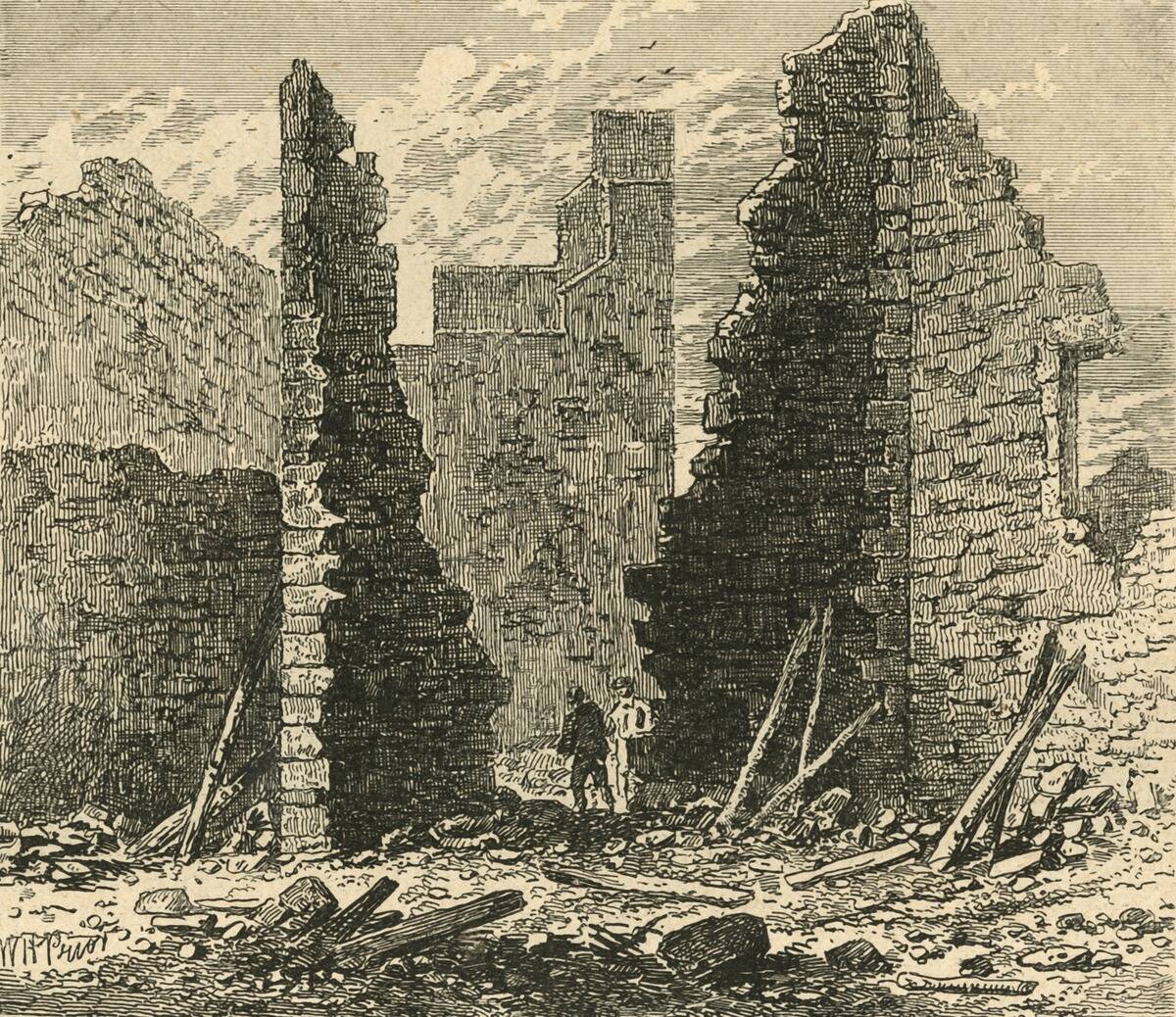 Ruins Of The Barbican On Ludgate Hill