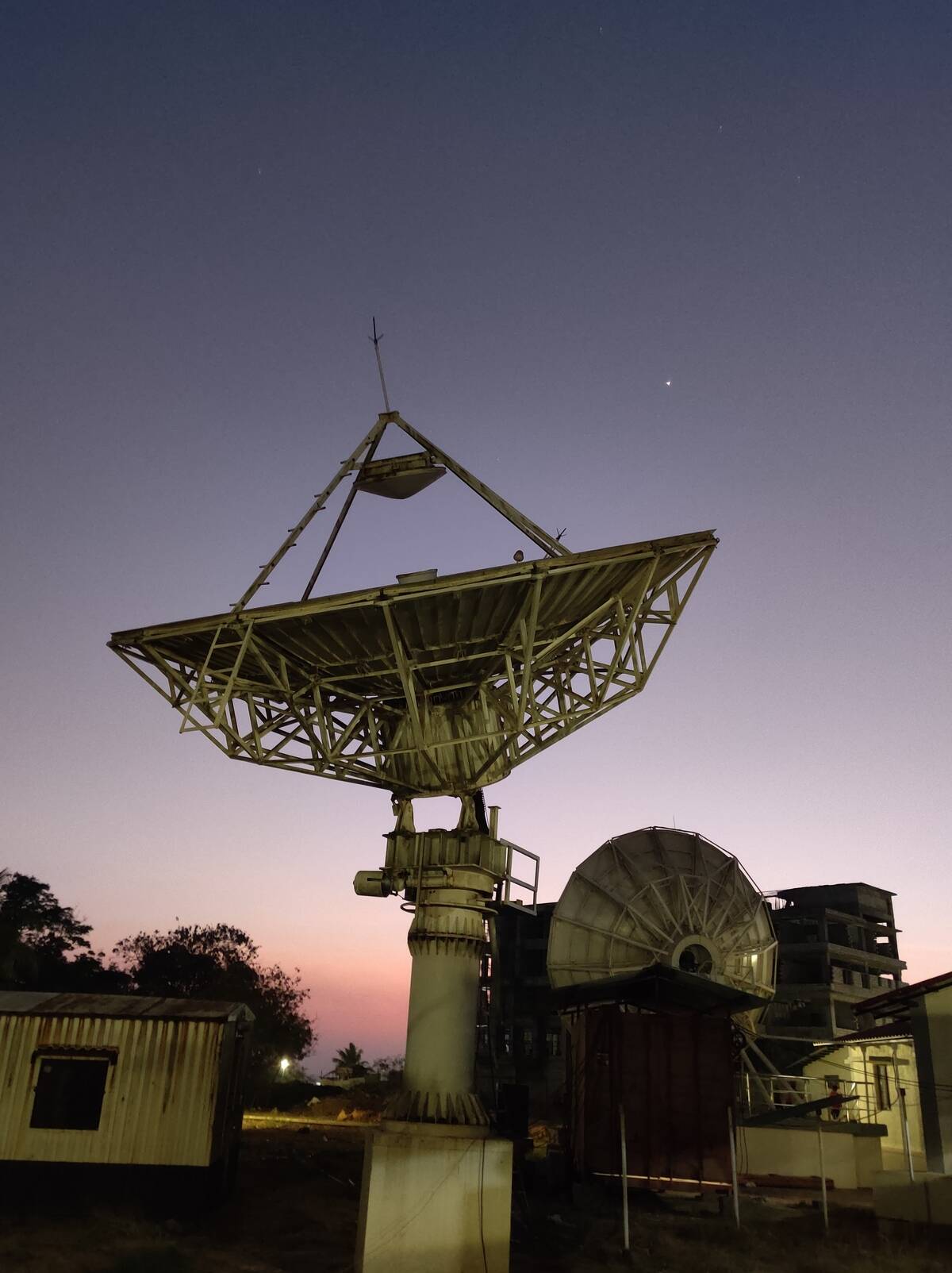Satellite Dish Antenna Used For Communicating With Satellites