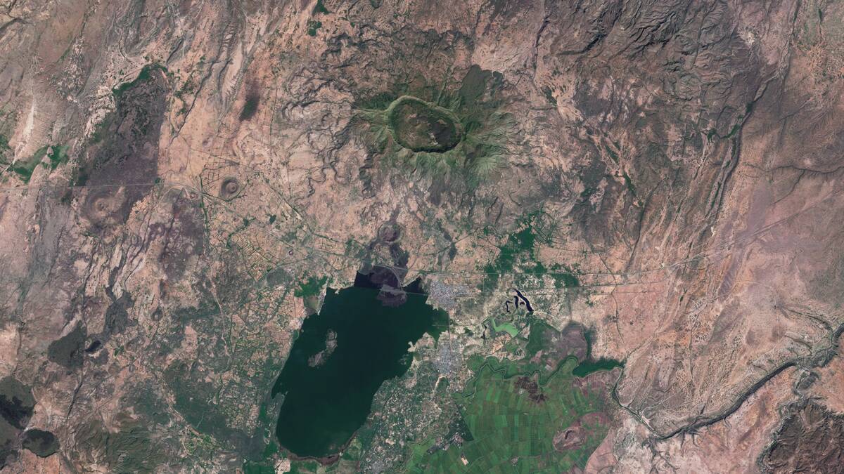 Satellite Imagery Of Fentale Volcano In Ethiopia