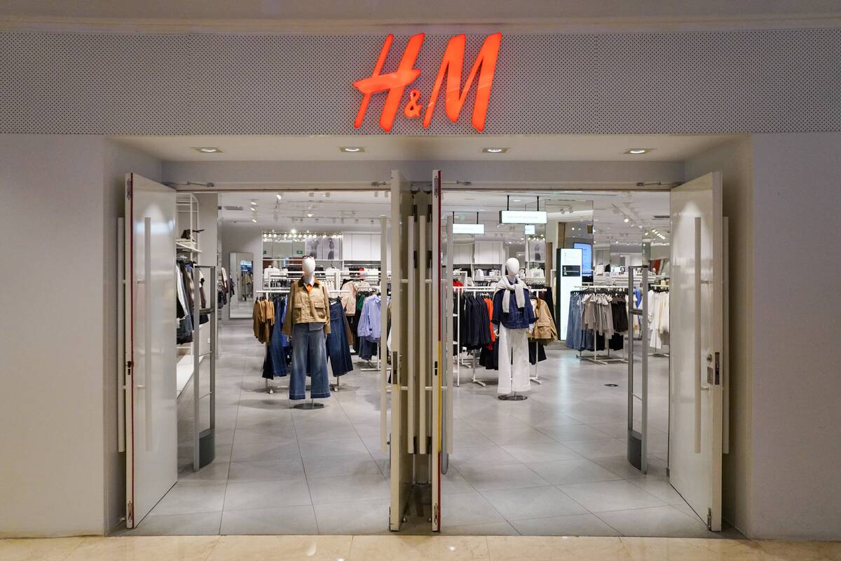The entrance of H&M store at Global Harbor, displaying...
