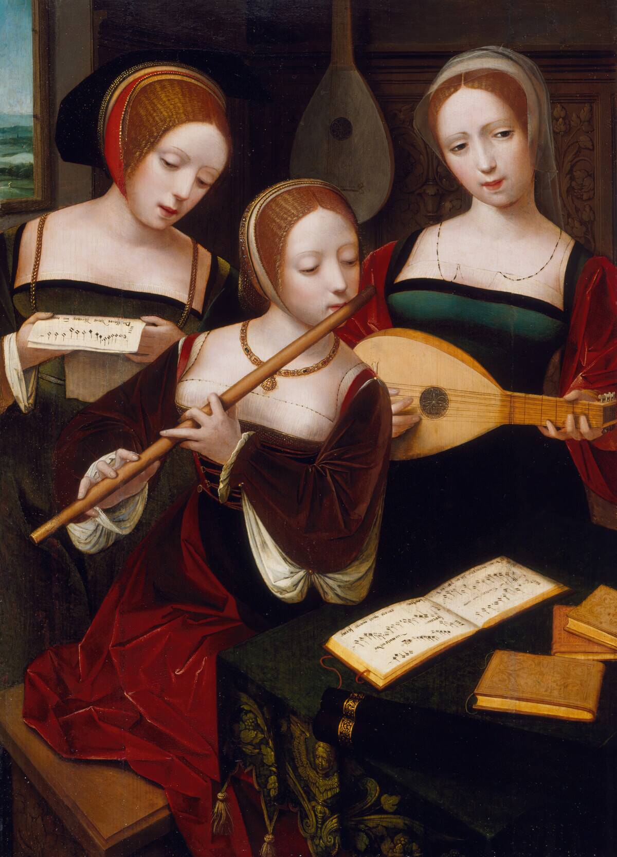 Three Musicians / Three Ladies Playing Music