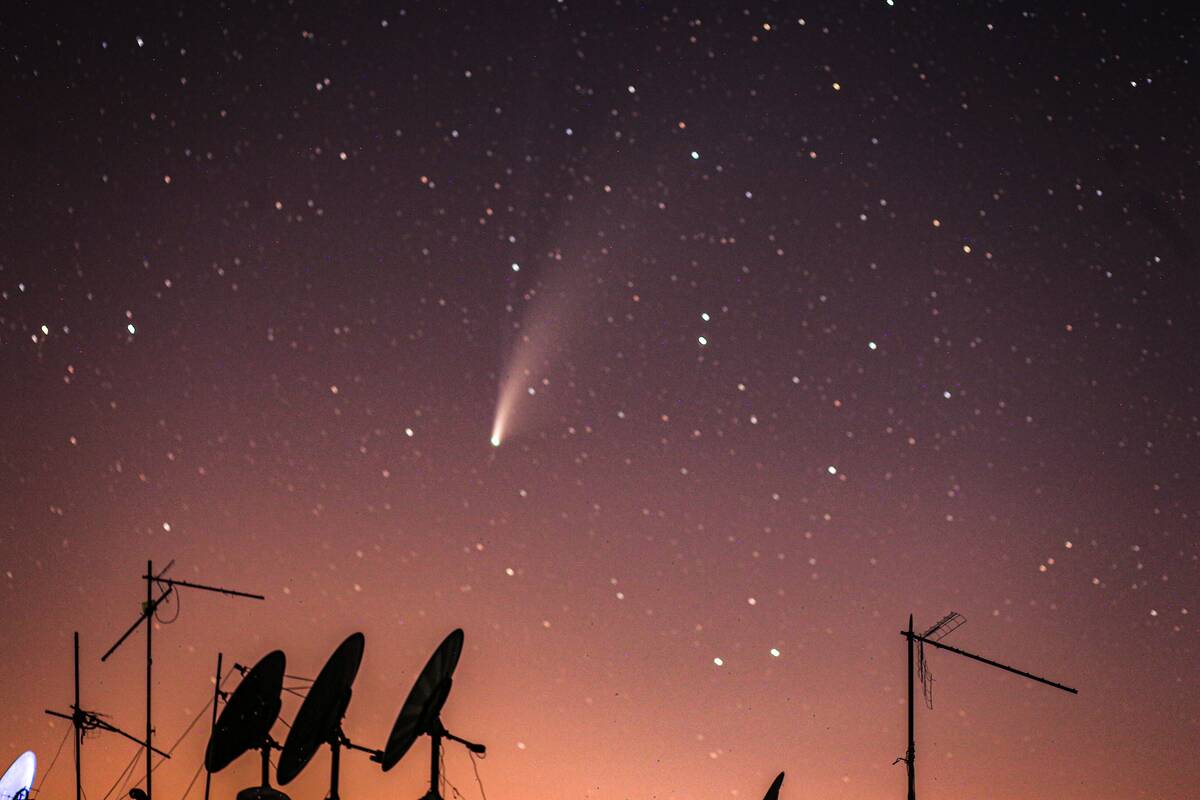 View of Comet Neowise from Idlib
