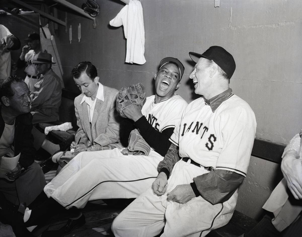 Willy Mays And Leo Durocher