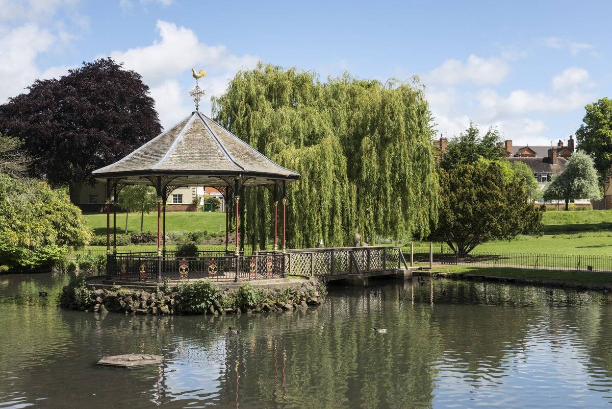 Bandstand And Pond