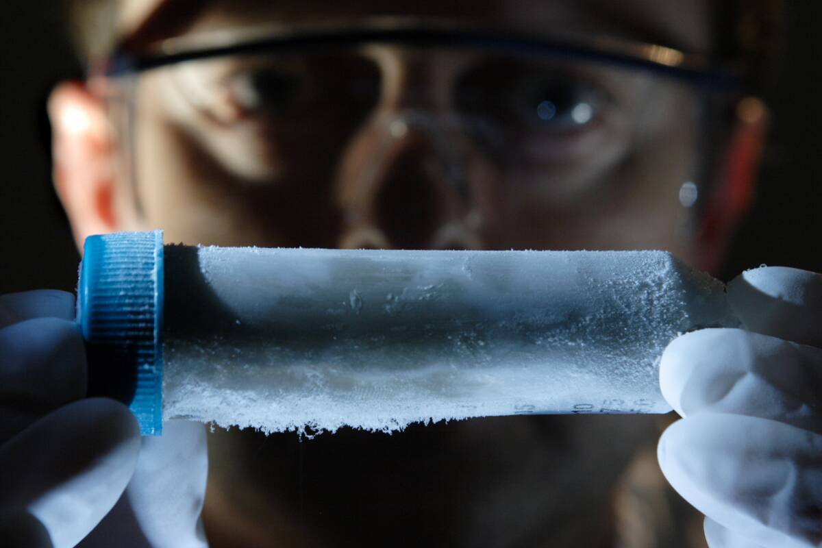 Germany, NRW, Witten: An employee of the Bitop Company