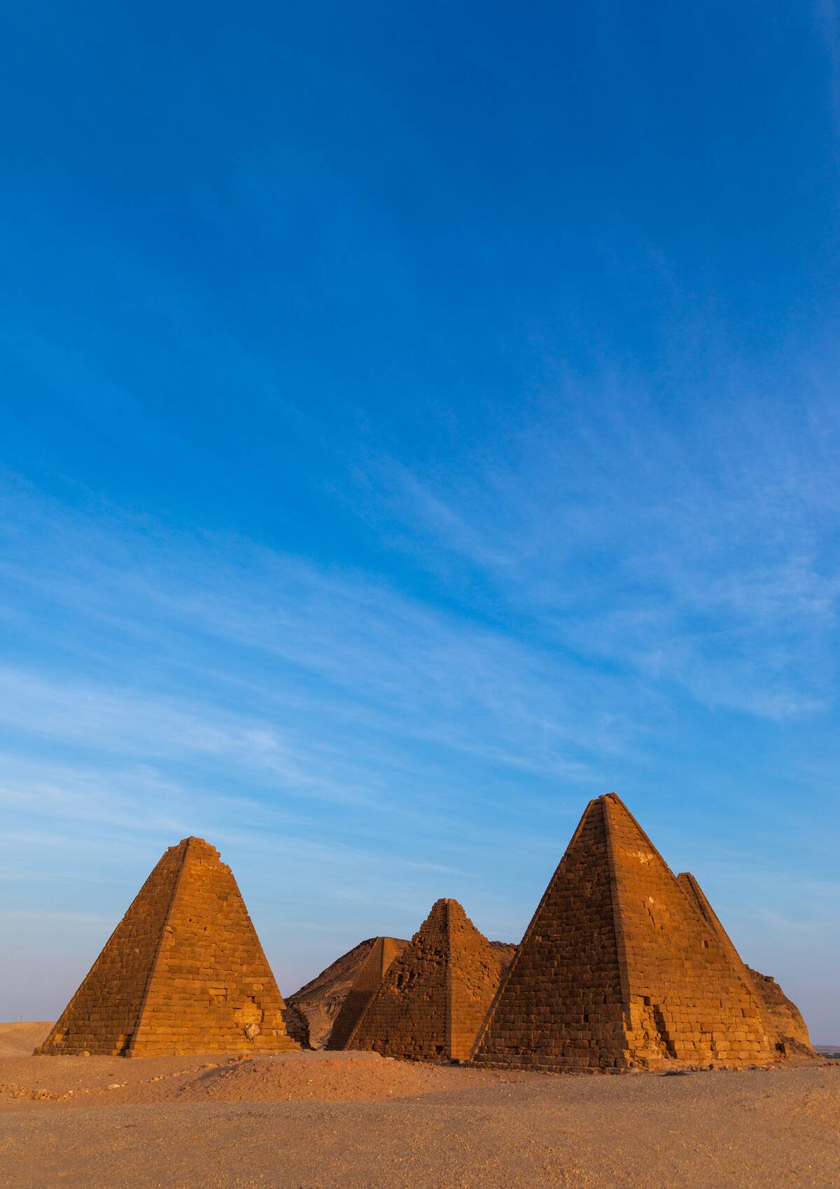 The meroitic pyramids of jebel Barkal, Northern State, Karima, Sudan...