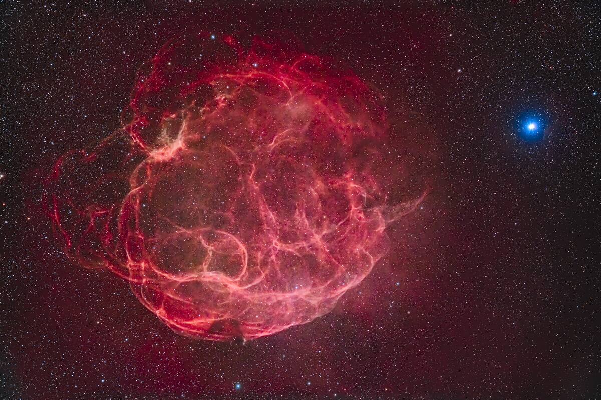 The Simeis 147 Supernova Remnant in Taurus