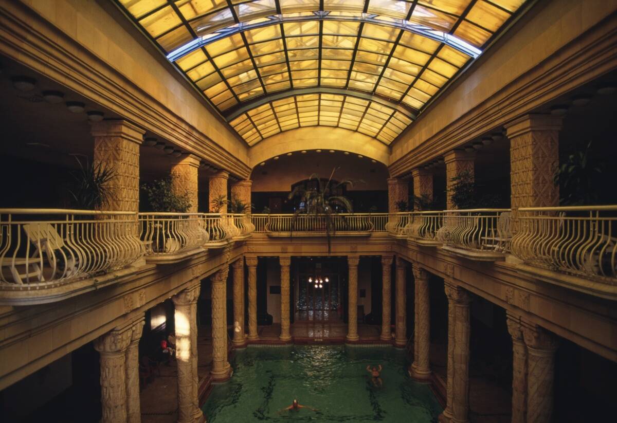 The thermal pool at Hotel Gellert, Budapest