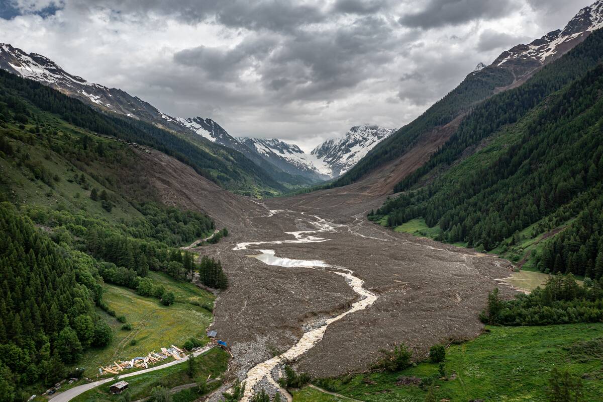 Authorities Monitor Blatten Landslide, More Falling Rubble Possible