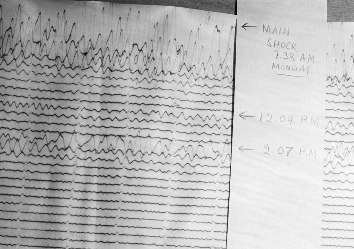 Closeup Of Seismogram Chart