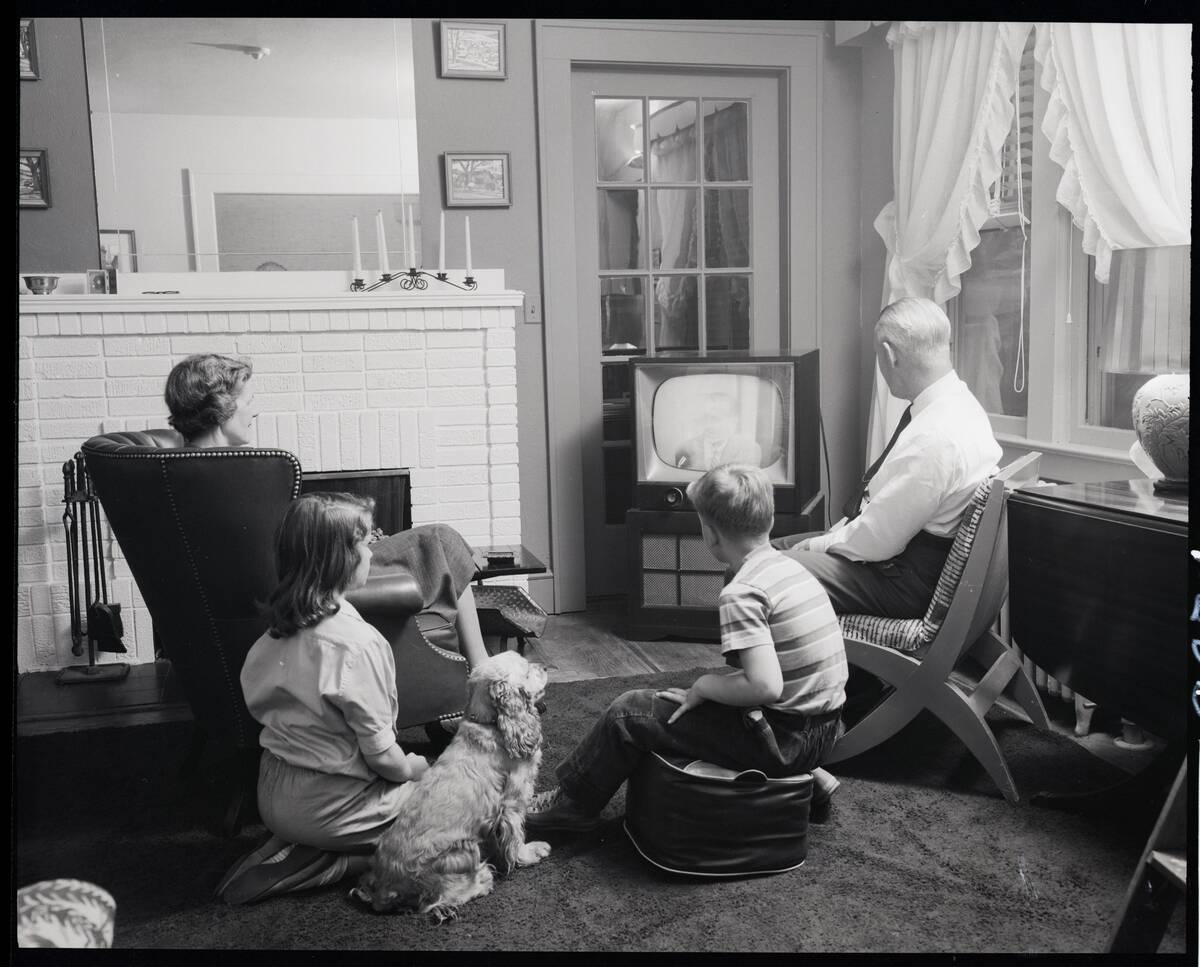 Family Watching Television
