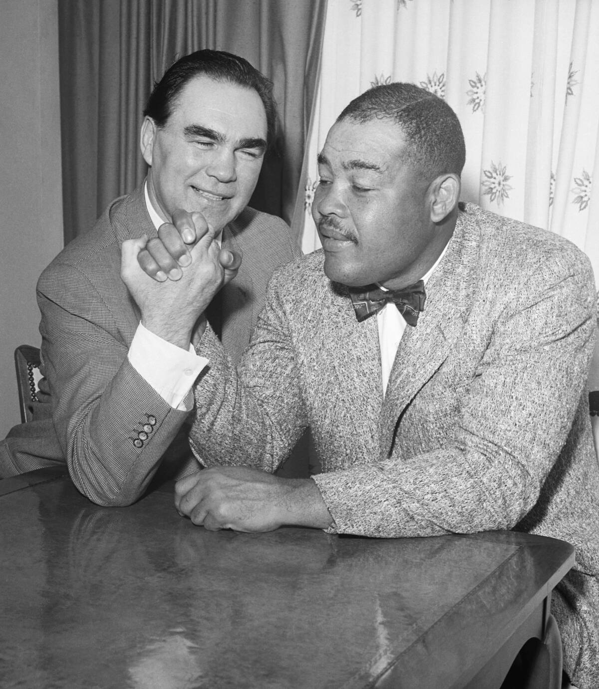 Max Schmelling and Joe Louis Arm Wrestling