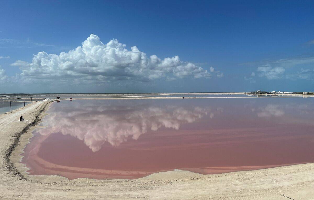 TOPSHOT-MEXICO-TOURISM-SALT-EVAPORATION PONDS
