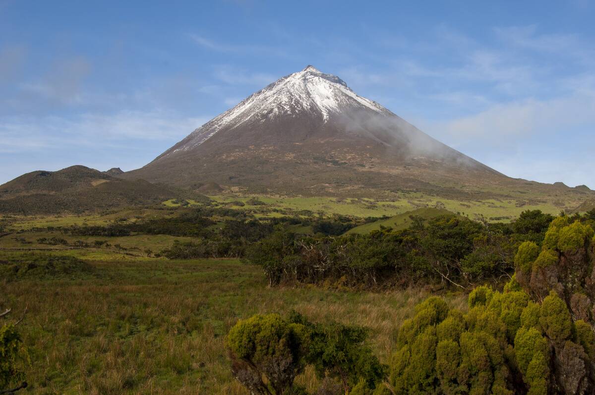 View of Pico Volcano, with 2,351 m (7,713 ft.) the highest...