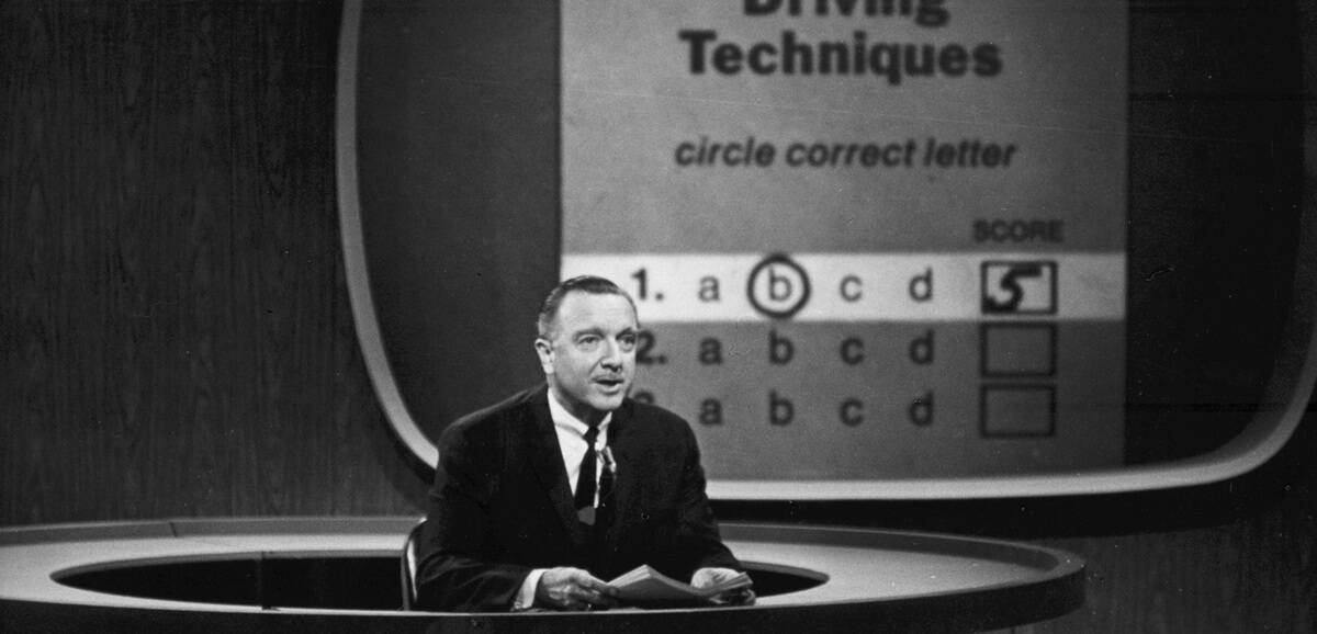 Walter Cronkite During Broadcast