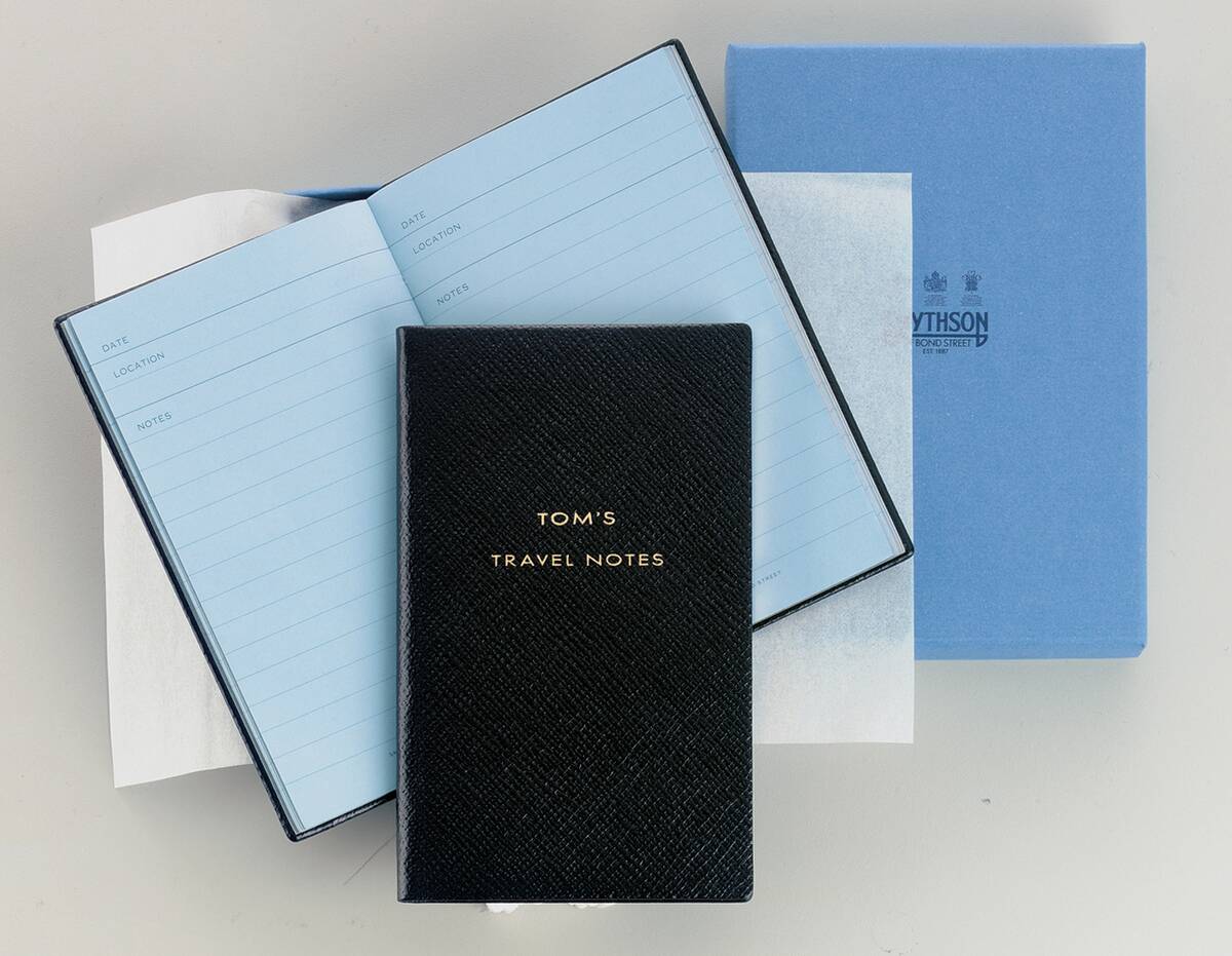 Leather-bound notebook by Smythson
