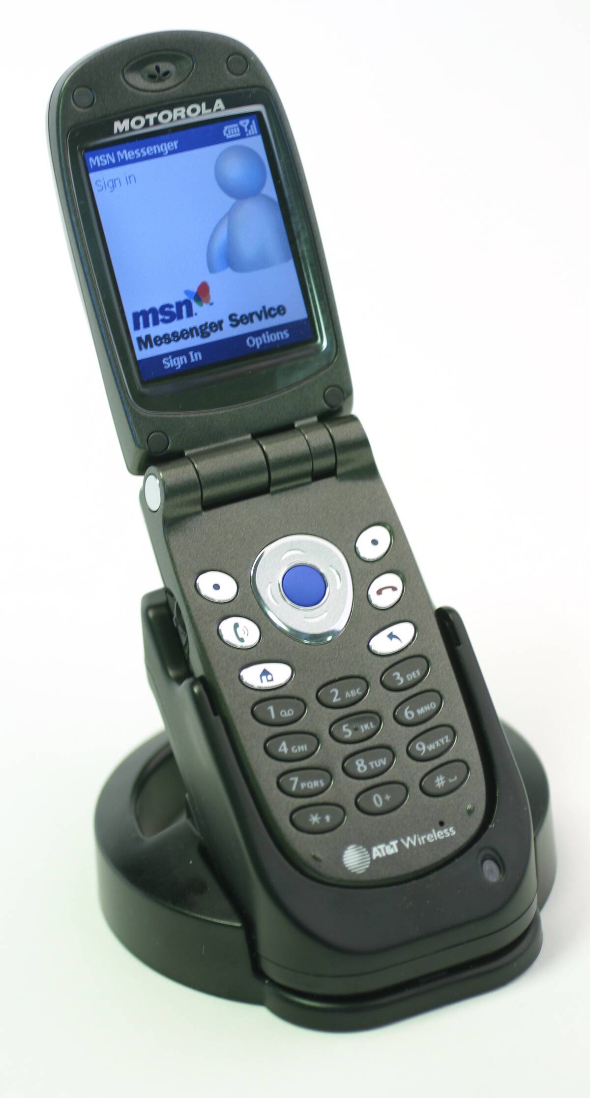 Minneapolis, MN., Thursday, 12/18/2003. Motorola cell phone with MSN messenger service.