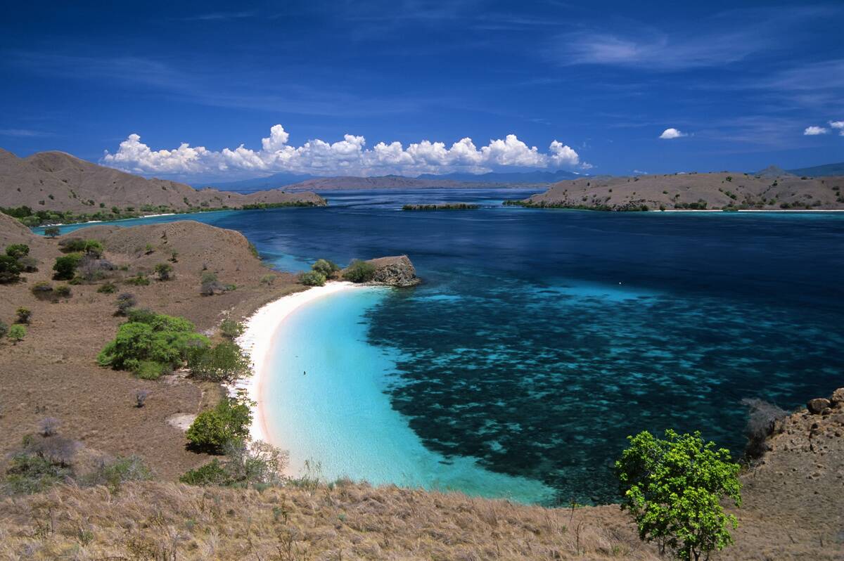 Indonesia, Komodo Island, View Of Pink Beach
