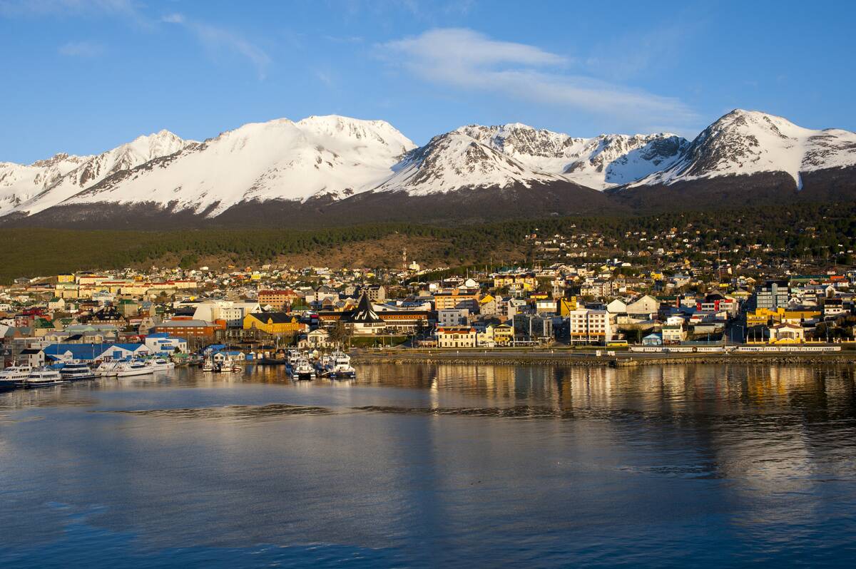 View of Ushuaia, the capital of Tierra del Fuego in