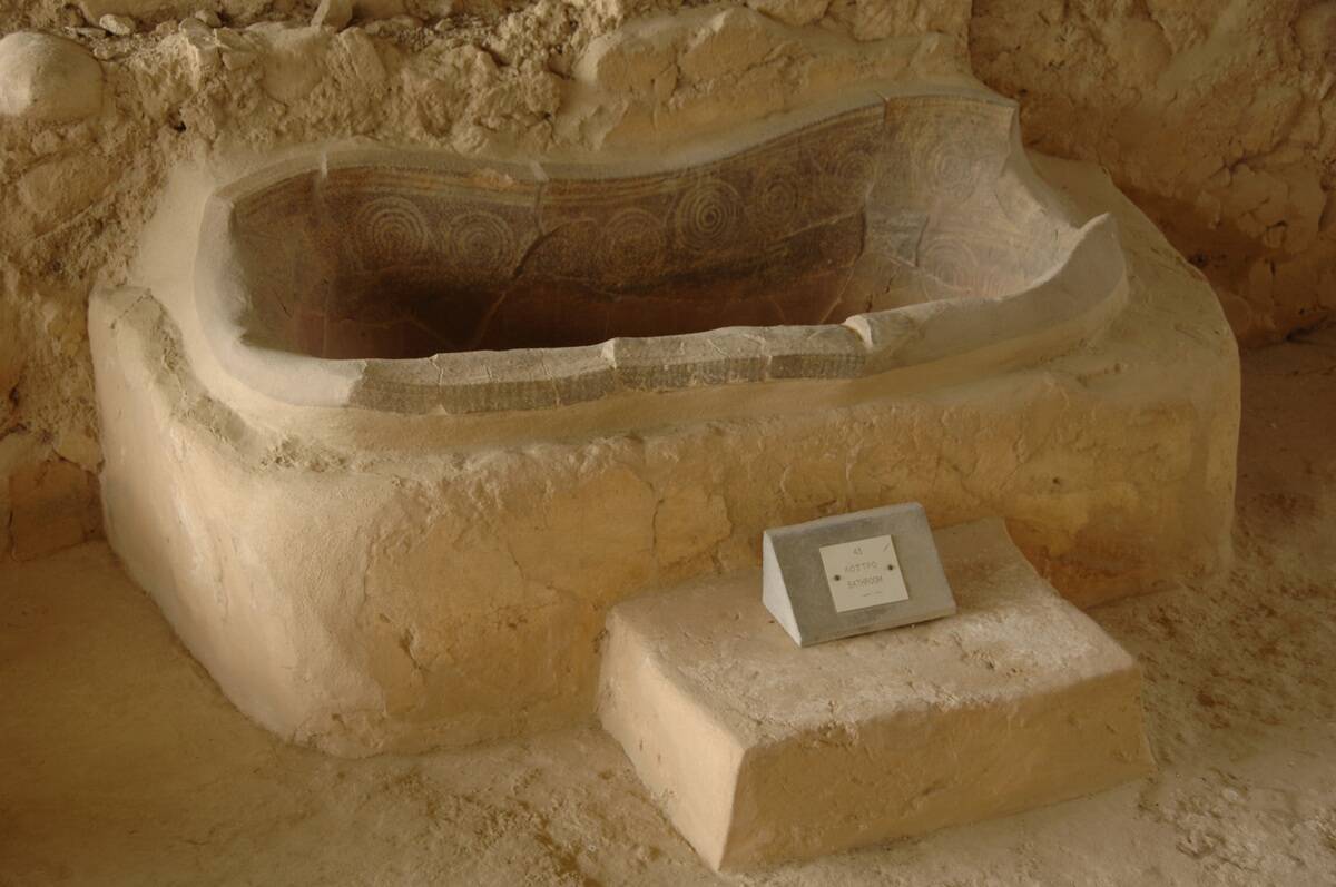 Greece. Peloponnese. The Palace of Nestor (1300 BC-1200 BC). Mycenaean civilization. Ruins.