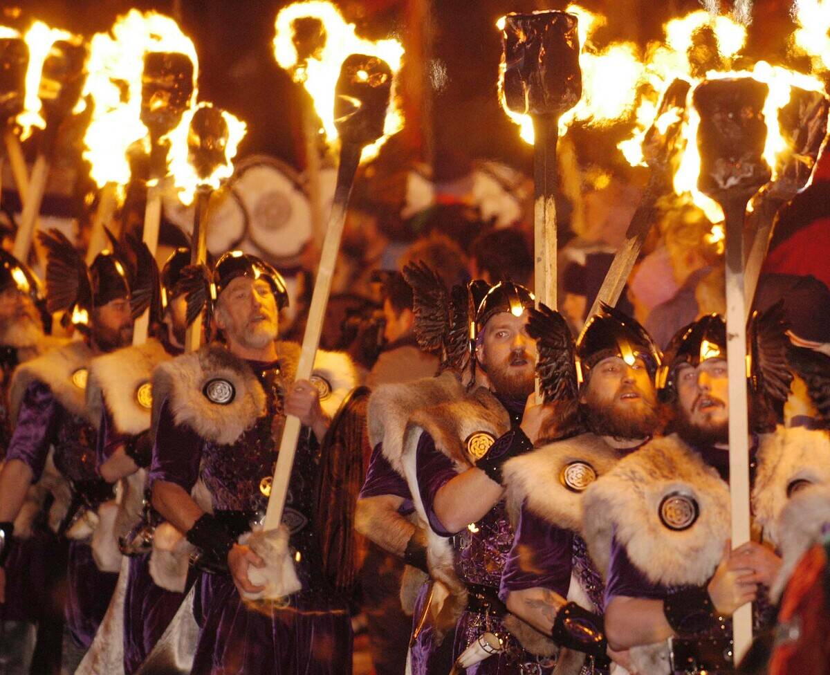 Shetlanders Celebrate Annual Viking Festival Of Fire