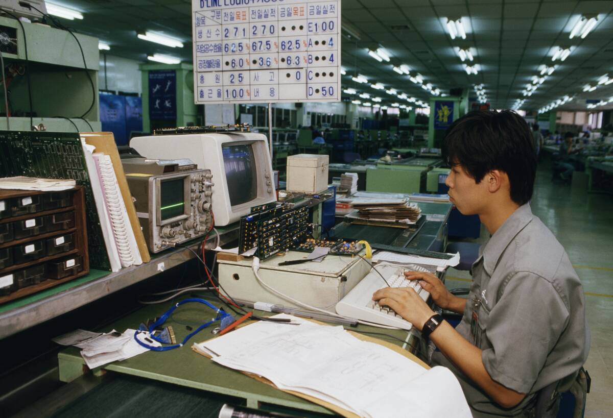 Worker at Samsung Electronics Factory